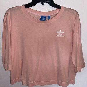 Adidas crop top pink
